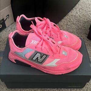 New Balance Neon Pink and Grey Sneakers
